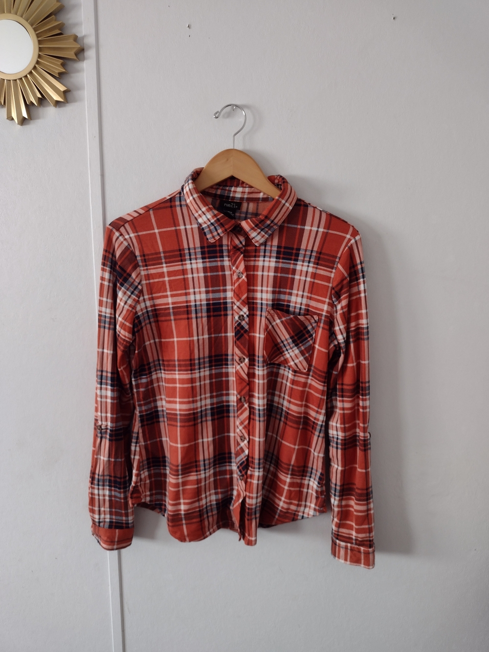 Rue 21 Plaid Womens Shirt Large